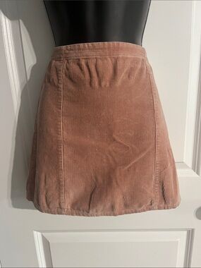 Forever 21 Corduroy Mini Skirt in Dusty Rose